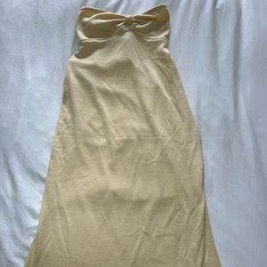 SHEIN small light yellow open back maxi dress. Never used.